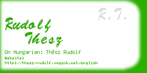rudolf thesz business card